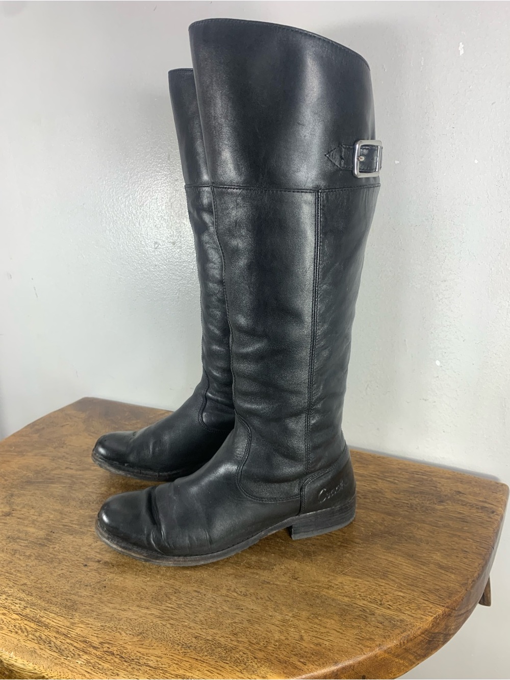 Coach knee high leather boots